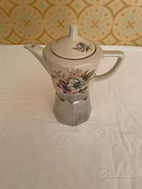 Moka vintage ceramica decorata 20 cm