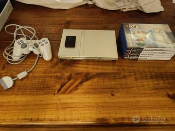PlayStation 2 Slim Argento + 6 giochi originali 