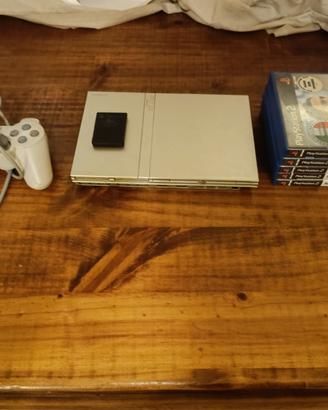 PlayStation 2 Slim Argento + 6 giochi originali 