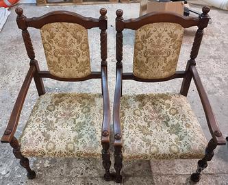 Coppia Sedie stile Barocco Vintage Poltrone