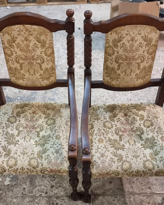 Coppia Sedie stile Barocco Vintage Poltrone