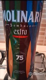 bottiglia, MOLINARI Sambuca extra ITALY. 
75 anniv