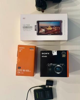 Sony a6400 + Sony 18-105 F4 + accessori