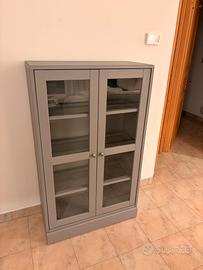 VETRINA IN PINO MASSICCIO GRIGIO IKEA HAVSTA