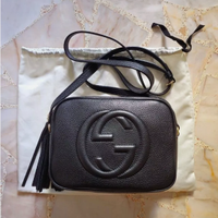 Borsa a tracolla nera Gucci Disco Soho