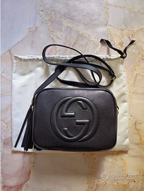 Borsa a tracolla nera Gucci Disco Soho