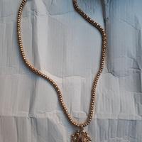 COLLANA ORO 18K 750 CON METAGLIONE AMBRA NUOVA