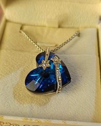 Collana a cuore con elementi Swarovski 