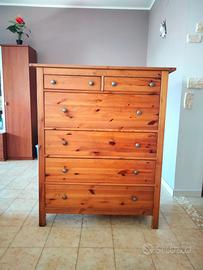 cassettiera in legno