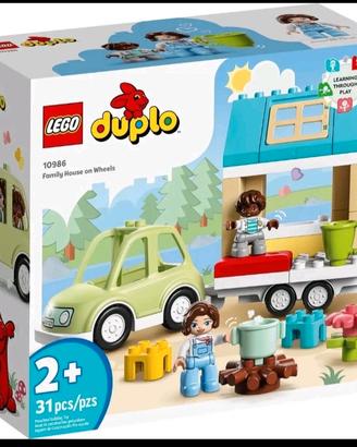 due lego duplo 10986 10955 casa su ruote roulotte 