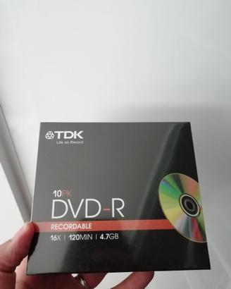 DVD-R TDK confezione da 10 pezzi