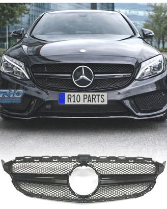GRIGLIA MERCEDES W205 14-18 LOOK AMG C63 NERO LUCI