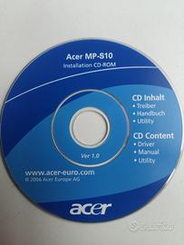 Cd di installazione x lettore mp3 Acer MP-S10