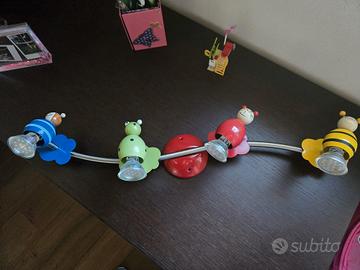 applique 4 faretti con fantasie 