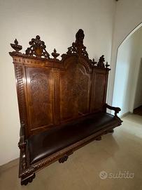 Panca rinascimentale intagliata