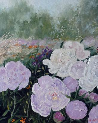 Quadro Fatto a mano Olio su tela Paesaggio Fiori