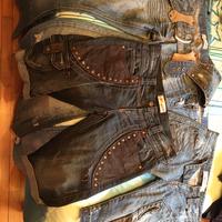 Stock 4 jeans trendy sexy woman taglia xs borchie