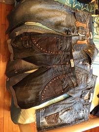 Stock 4 jeans trendy sexy woman taglia xs borchie