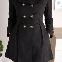 Trench Nero doppiopetto Donna nuovo con etichetta