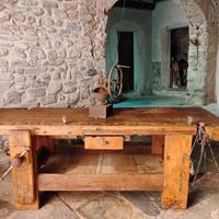 tavolo da falegname antico del 1800