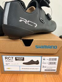Scarpe bici corsa Shimano Rc7 taglia 46 wide