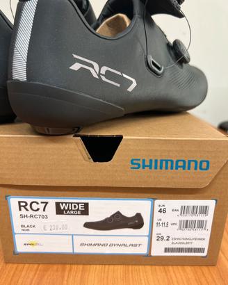 Scarpe bici corsa Shimano Rc7 taglia 46 wide