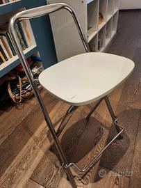 6 sgabelli bar/penisola bianchi pieghevoli