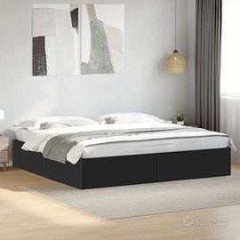 Letto matrimoniale 180x200 in legno massello nero