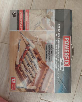 Set intaglio legno Powerfix Profi 12pz nuovo