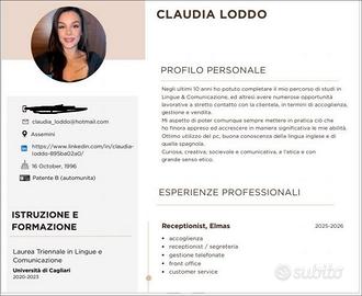 Pulizie, commessa, cassiera