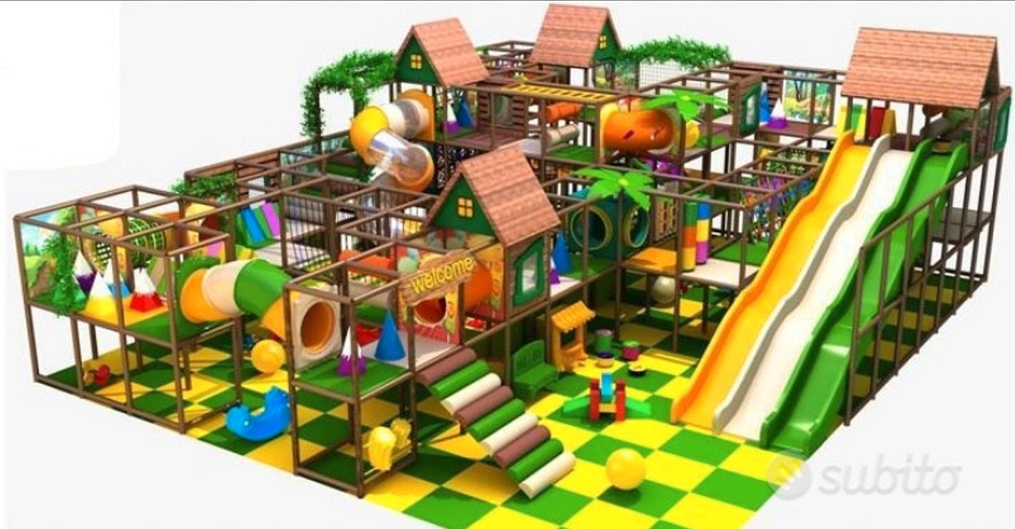 Parco Giochi Al Coperto 9 In 1 Per Bambini - Struttura Arrampicata Con Scivolo, Altalena, Anelli E Reticolato - Legno Massello Pieghevole