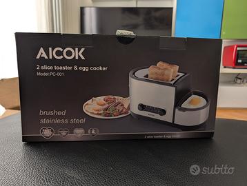 Aicok Tostapane 2 fette con Cuociuova integrato