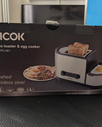 Aicok Tostapane 2 fette con Cuociuova integrato