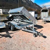 Carrello rimorchio auto ribaltabile tri-laterale
