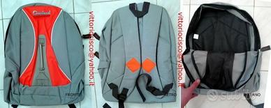 Zaino overland grigio chiaro con inserti arancioni