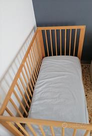 lettino bimbi +materasso memory foam