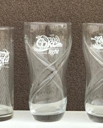 COCA-COLA TRE BICCHIERI LIGHT VINTAGE