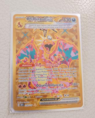carta Pokemon Charizard ex Gold 