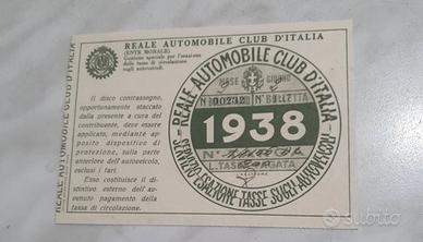 BOLLO AUTO 1938