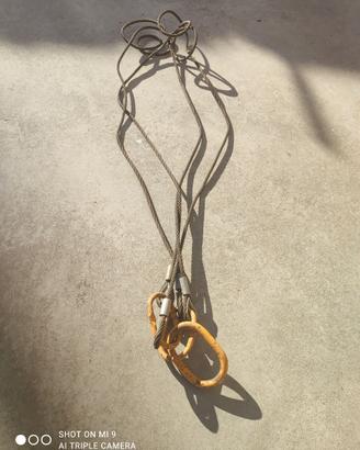 Fune in acciaio con anelli per sollevamento