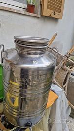 Contenitore acciaio inox 18/10 per olio lt.50