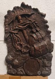 Incisione legno quadretto