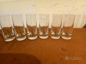 Set di 6 bicchieri in cristallo da cocktail