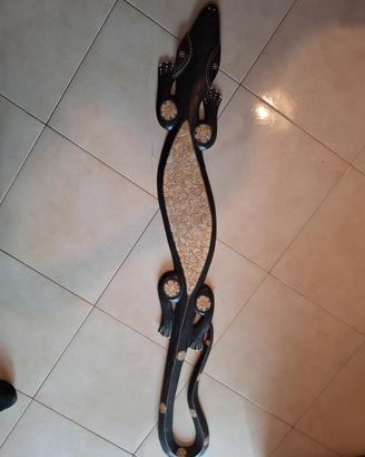 Geco decorativo in legno