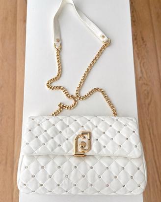 Borsa Liu Jo bianca trapuntata con catena