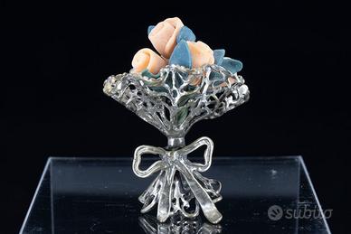 Microfusione Bouquet argento 800 e ceramica