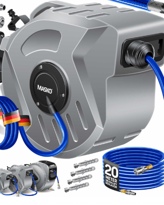 Avvolgitore per tubo ad aria compressa Grigio, 20m
