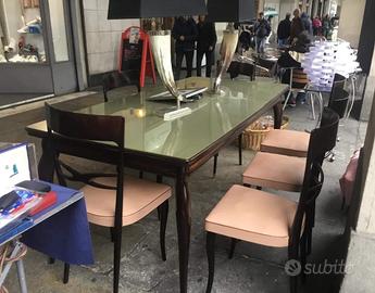 Tavolo e sedie anni 60 design Ico Parisi Gio Ponti