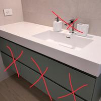 top bianco per bagno