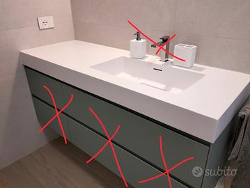top bianco per bagno